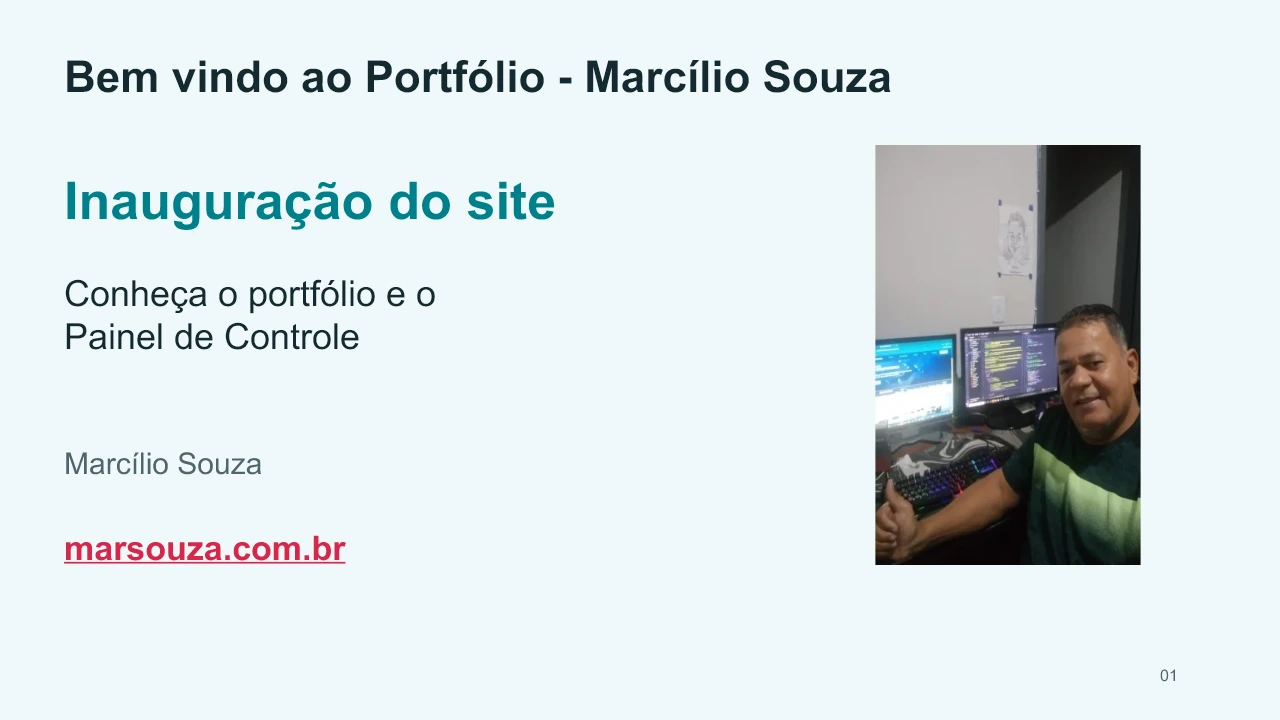 Slide 1: Inaugura&ccedil;&atilde;o do site