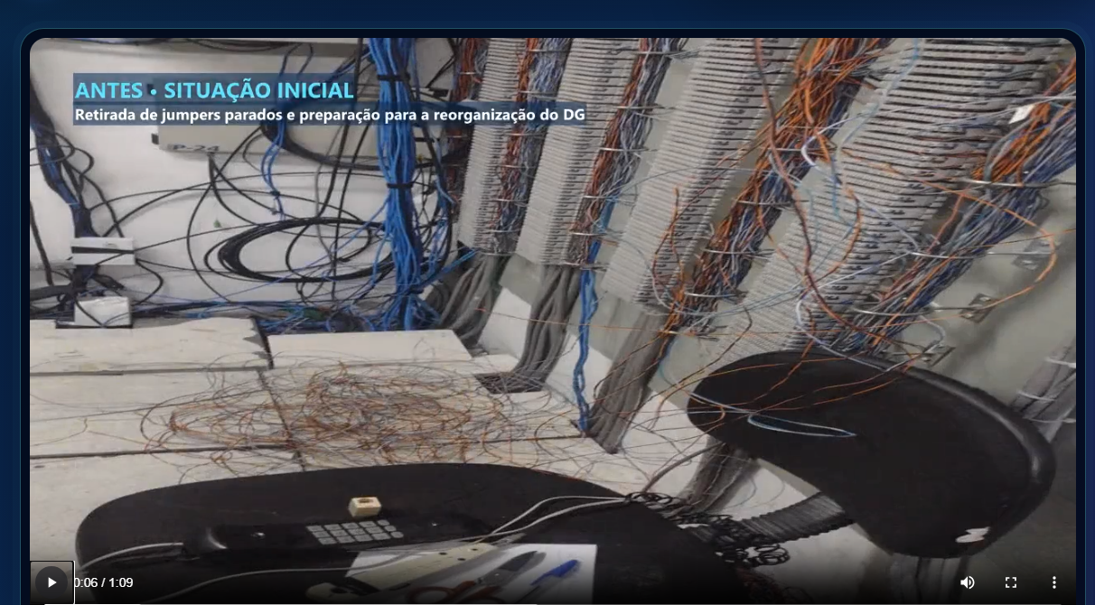 Antes da organização da sala técnica DG